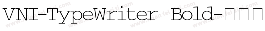 VNI-TypeWriter Bold字体转换